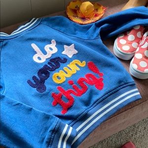 Soft Denim Bomber with Patchwork